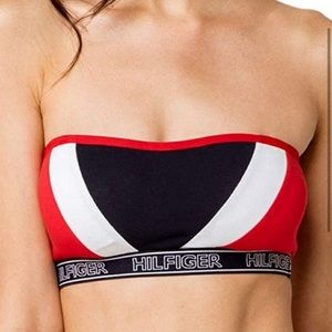 NEW Tommy Hilfiger red white & blue bandeau top